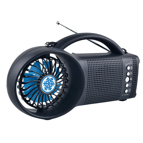 Supersonic Solar Power Bluetooth Speaker with FM Radio / LED Torch Light / Fan-1