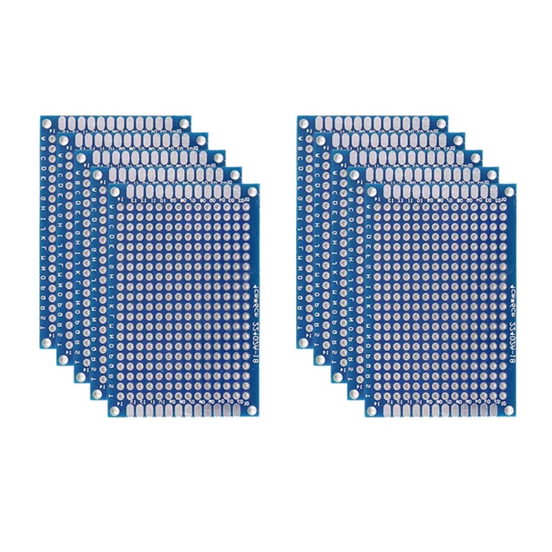 5/10PCS PCB Board Prototype Board Blue 2x8/3x7/4x6/5x7/7x9cm Double Sided Circuit Boards For DIY Soldering Project-11