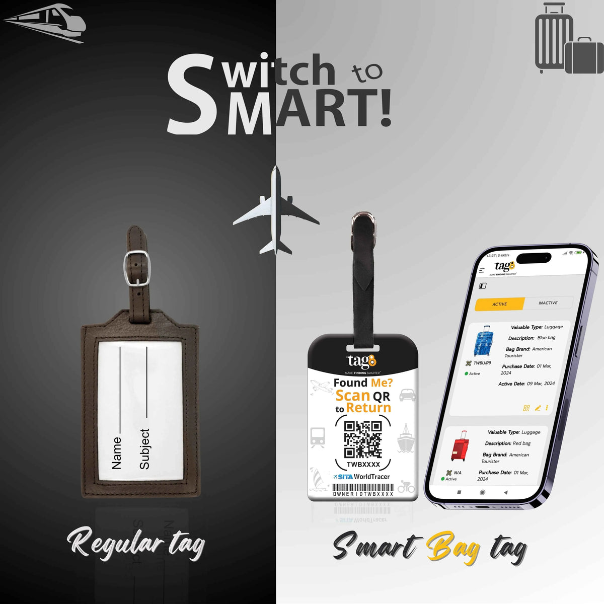 Smart Bag Security Tag - Germany Flag [Pack 2]-1