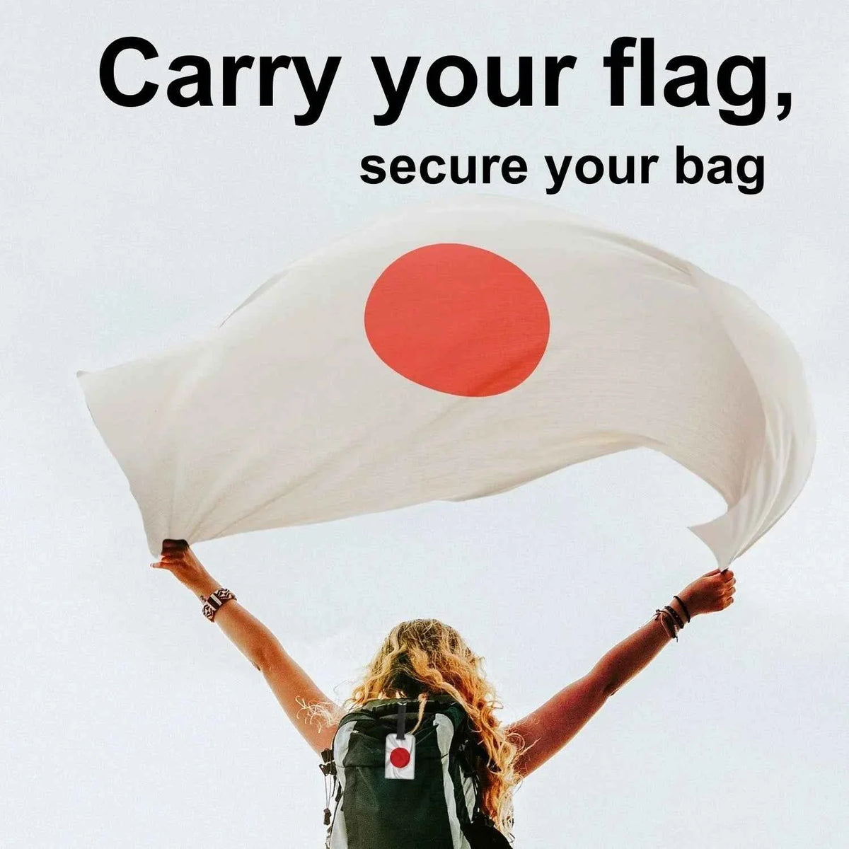 Smart Bag Security Tag - Japan Flag [Pack 2]-2