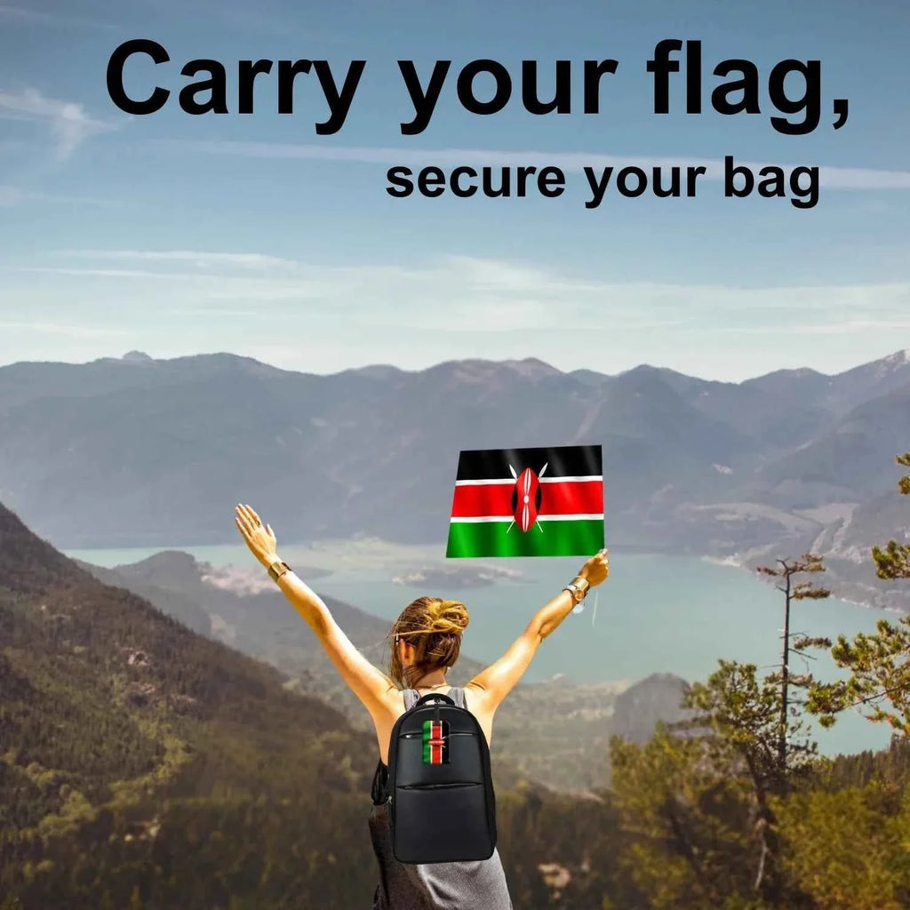 Smart Bag Security Tag - Kenya Flag [Pack 2]-2