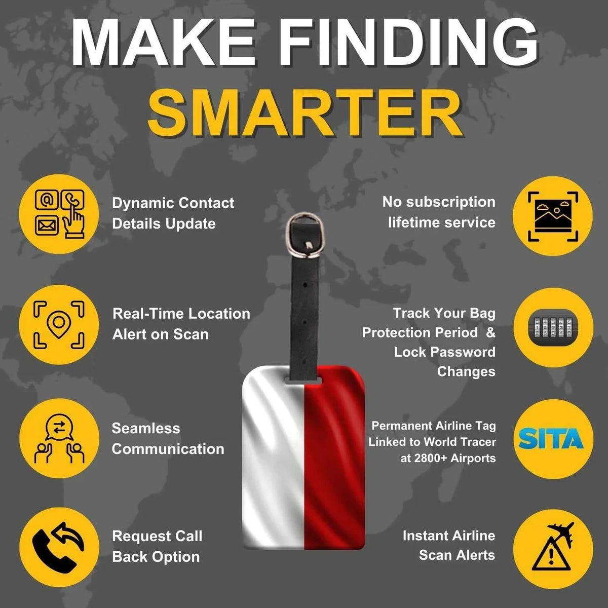Smart Bag Security Tag - Monaco [Pack 2]-3